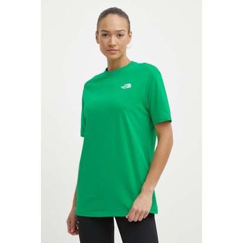 The North Face Памучна тениска The North Face W S/S Essential Oversize Tee в зелено NF0A87NQPO81 (NF0A87NQPO81)