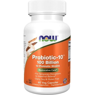 Now Probiotic-10 probiotika 100 miliard CFU 10 kmenů 60 rostlinných kapslí