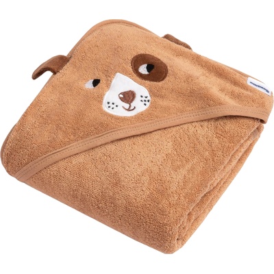 Sensillo Бебешка хавлия с качулка Sensillo - Куче, 90 х 90 cm, кафява (SILLO-4103)