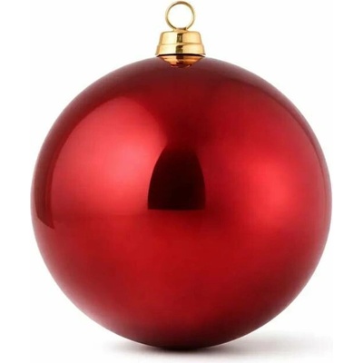 DECOLED Velká vánoční ozdoba vínová lesklá 30 cm plastová koule – Zboží Mobilmania
