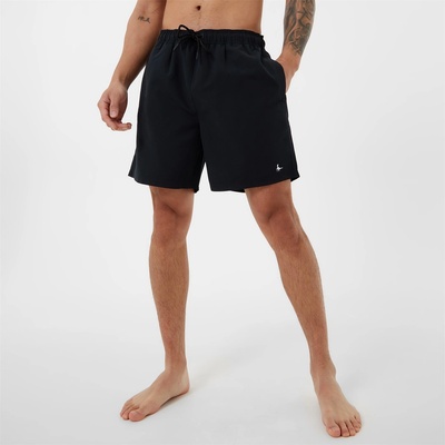 Jack Wills Мъжки бански гащета Jack Wills Mid-Length Swim Shorts Mens - Black