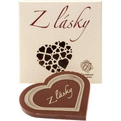 Čokoládovna Troubelice Čokoládové srdíčko Z lásky 18 g