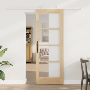 vidaXL Преплъзваща се врата ORKDAL 73, 5 x 198, 5 см Натурално (3332071)