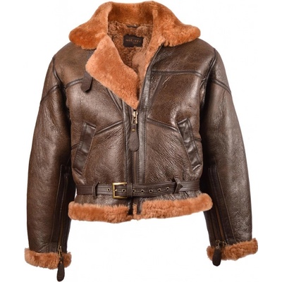 Bunda Mil-tec Britská kožená letecká RAF Irvin ovčí kůže – Sleviste.cz