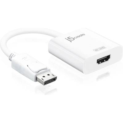 j5create Адаптер j5create JDA158, DisplayPort мъжко - HDMI женско, 4K, Бял (JDA158)