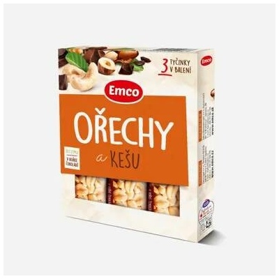 Emco Tyčinka Ořechy a kešu 3x35 g 12 x 105 g