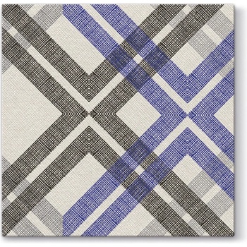PAW servítky L Stylish Check Dark Blue 40x40cm