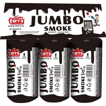 Tarra pyrotechnik Dýmovnice JUMBO SMOKE Černá 3 ks s trhací pojistkou