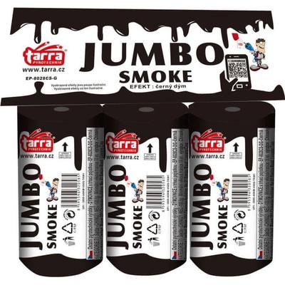 Tarra pyrotechnik Dýmovnice JUMBO SMOKE Černá 3 ks s trhací pojistkou