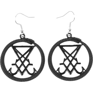 FALON обеци Sigil Of Lucifer Black - PSY1082