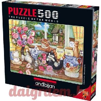 Image 1 of Anatolian Пъзел anatolian 3574 - 500 части - Котенца в кухнята (p3574)