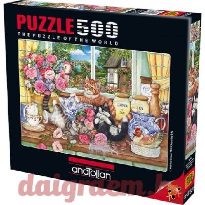 Anatolian Пъзел anatolian 3574 - 500 части - Котенца в кухнята (p3574)