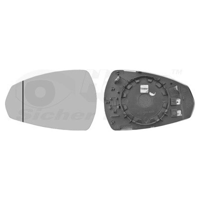 Sklo vonkajżieho zrkadla VAN WEZEL 0335837