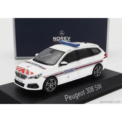 Norev Peugeot 308 Gt Sw Station Wagon Douanes 2020 Bílá 1:43