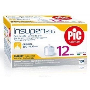 Стерилизирани инсулинови игли, PIC Solution Insupen Disposable Needles 29G x12mm 100pcs