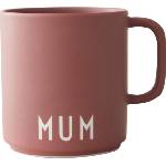Design Letters Чаша с дръжка Favourite Mum цвят пепел от рози (10101008ARMUM)