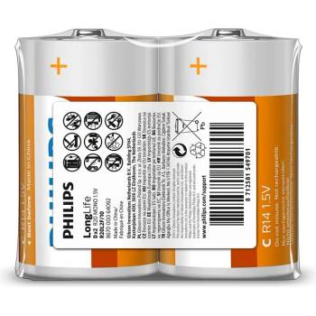 Philips Батерии цинкови Philips Longlife LR20(D), 1.5V, 2 бр (R20L2F)