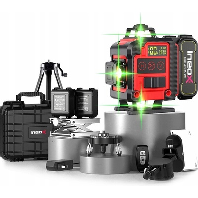 Zelený krížový laser, 16 línií, 360°