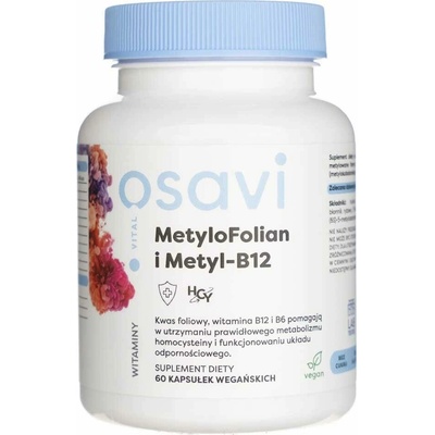 Osavi Metylfolát a metyl-B12 60 rastlinných kapsúl