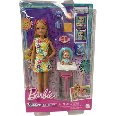 Barbie Opatrovateľka v kvetinových šatách HTK35