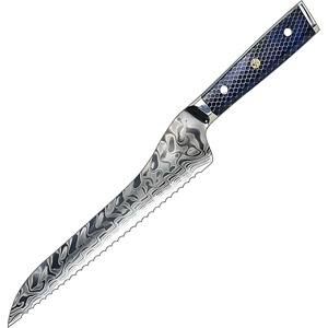 HARAHU Дамаски кухненски нож YU-37415 - Bread / Син KP37415