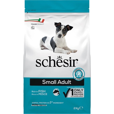 Schesir Dog Small Adult Tuniak a sleď s ryžou 2 kg