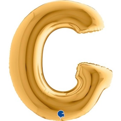 GRABO fóliový balónek PÍSMENO ZLATÉ G 102cm,40" nafukovací