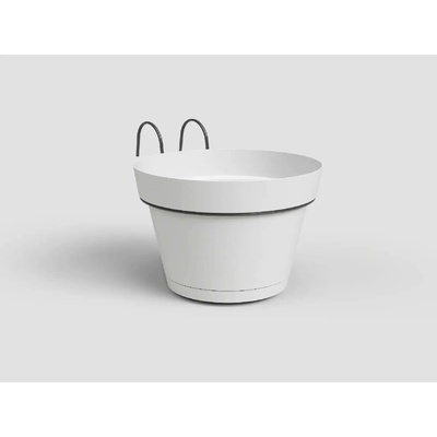 Artevasi Květináč CAPRI závěsný na balkon 20cm plast bílá