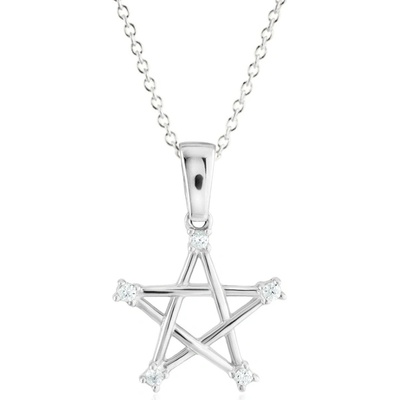 Gemmax Zlatý řetízek s hvězdičkou z bílého zlata GLSWB-33741-39271