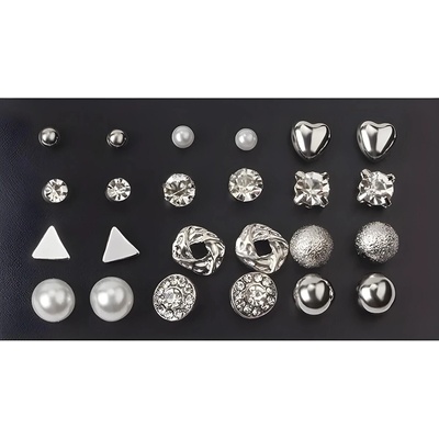 HARAHU Комплект обеци ma-28115 - Сребърен kp28115 (ma-28115)