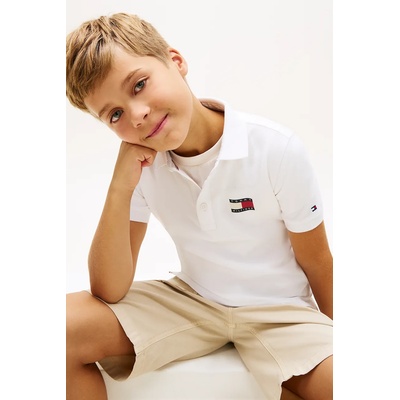 Tommy Hilfiger тениска с яка детска памучна (KB0KB10227.128.176.PPY2)