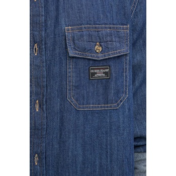 Guess Jeans Дънкова риза Guess Jeans мъжка в синьо със стандартна кройка с класическа яка M4BH56 D5EI4 (M4BH56.D5EI4)