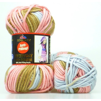 Himalaya Příze Everyday Big Colors 71801 růžová s hnědou a šedou