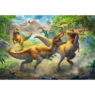 Trefl - Puzzle Fight with tyrannosaurs - 160 piese