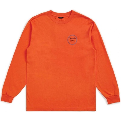 Brixton tričko Wheeler Ii L/S Stt Orange