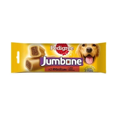 PEDIGREE Jumbone stredné plemená maškrta s hovädzím a hydinovým mäsom 180 g