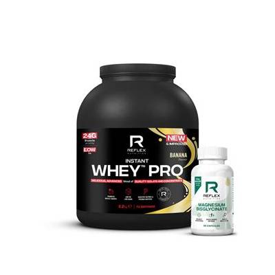 Reflex Nutrition Instant Whey PRO 2,2kg + Magnesium 90 kapslí ZDARMA jahoda malina