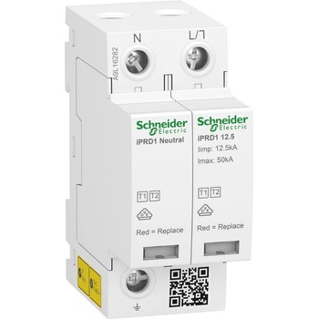 Schneider Electric SE Катоден отводител тип 1+2 Acti 9 iPRD1 12.5kA 350V 1P+N с индикация - A9L16282 (A9L16282)