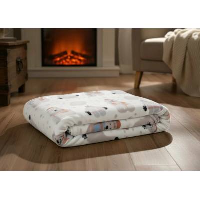 BBK vánoční deka z mikrovlákna Snowy Pets 150x200