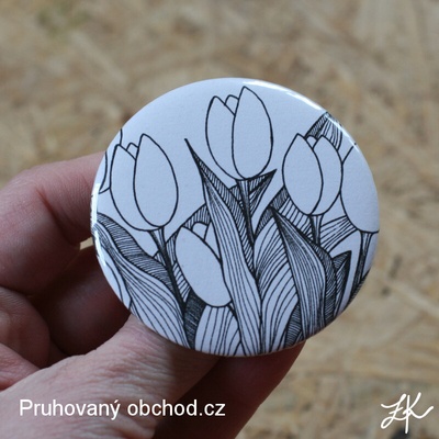 Tulipány - button neboli placka