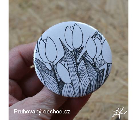 Tulipány - button neboli placka