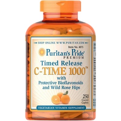 Puritan's Pride Vitamin C-1000 mg with Rose Hips Timed Release [250 капсули]