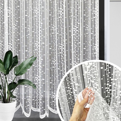 Hruba žakárová záclona bílá metráž Ervi - 636
