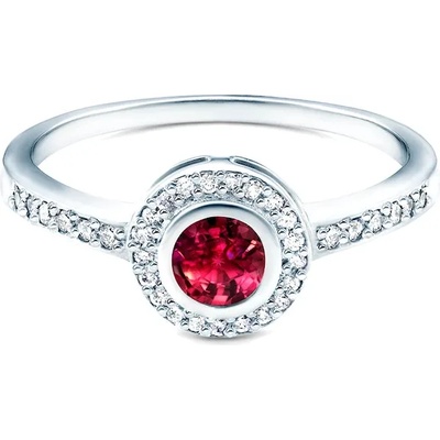 SAVICKI Годежен пръстен savicki: бяло злато, рубин