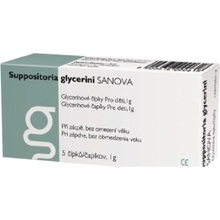 Sanova Suppositoria glycerini Glycerínové čípky 1 g 5 ks