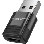 BOROFONE Адаптер - Borofone (BV18) - USB2.0 към Type-C (OTG), Fast Charge - Черен
