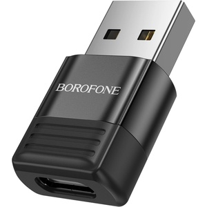 BOROFONE Адаптер - Borofone (BV18) - USB2.0 към Type-C (OTG), Fast Charge - Черен