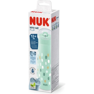 Nuk Чаша NUK - Mini-Me Flip, 450 ml, 12+ месеца, Зелена на точки (10225326)
