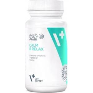 VetExpert CALM & RELAX - хранителна добавка за кучета и котки, при стресови състояния, 30 таблетки, Vet Expert - Полша