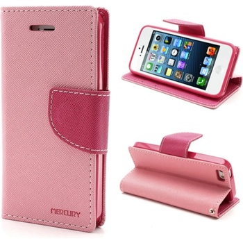 Pouzdro Mercury Apple iPhone 5 / 5S / SE Fancy Diary hot růžové